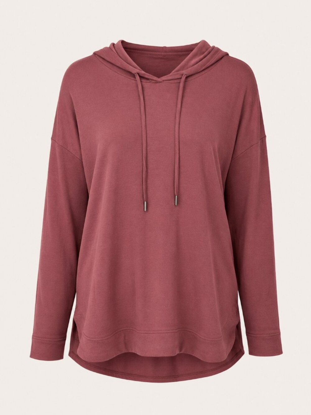 Max & Mia Hooded Pullover Top XL Rosewood Soft Stretch Lightweight Hoodie NWT